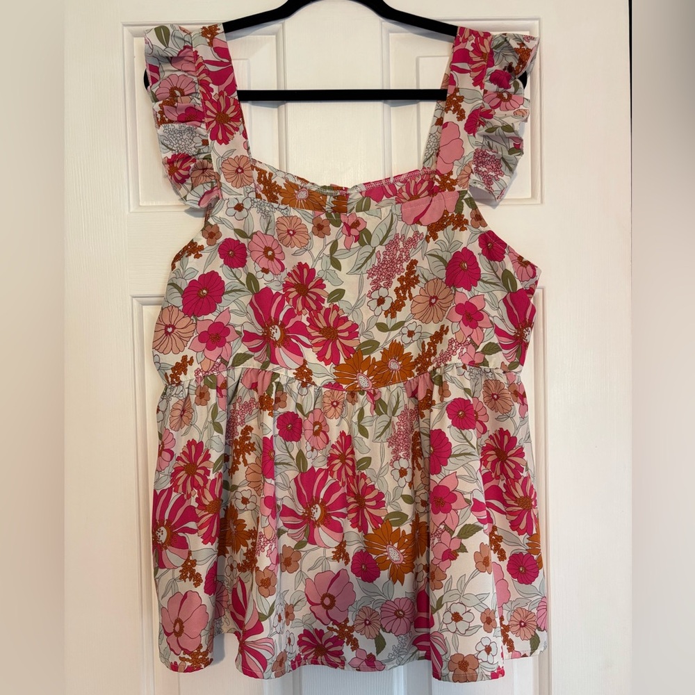 Floral Pink Top